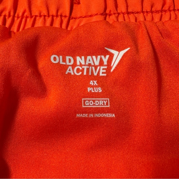 Old Navy Active Poppy (Neon Orange) Go-Dry Lined Dolphin Hem Shorts Plus Size 4X - Picture 10 of 12
